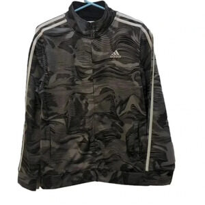 Boys adidas printed zip up sweater